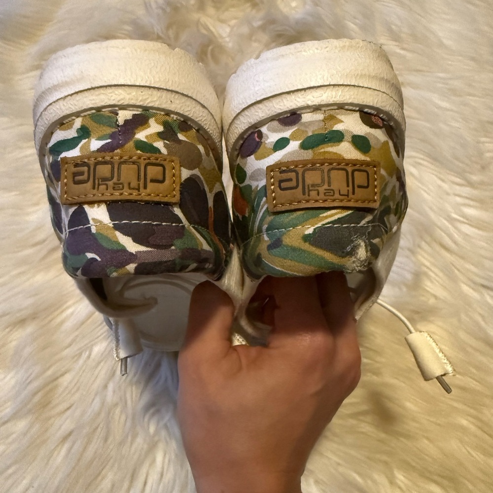 Hey Dude White and Multicolor Slip-On Shoes - Picture 2 of 3